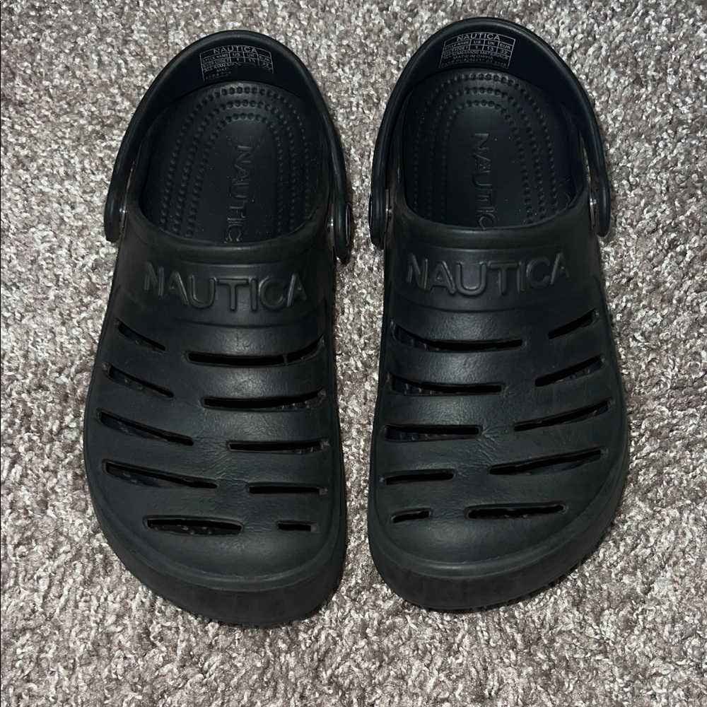 Nautica Kids Black Waterproof Clog Sandals